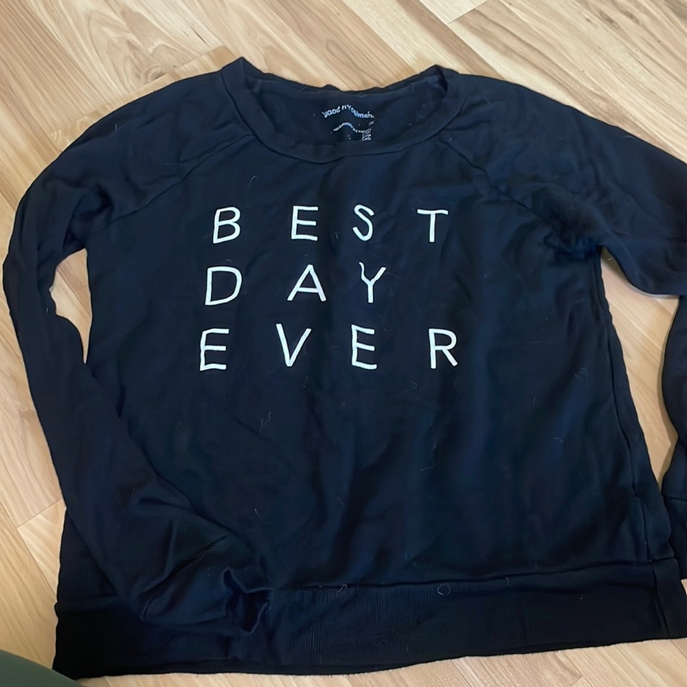Good hYOUman black super soft sweatshirt